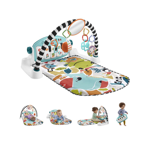 Fisher Price Glow and Grow Kick and Play Gym - Blue